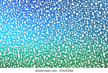 Light Blue, Green vector geometric simple minimalistic background, which consist of triangles on white background. Triangular pattern with gradient for your business design. 