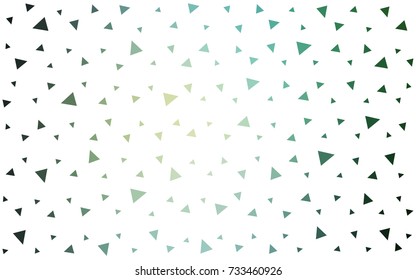 Light Blue, Green vector geometric simple minimalistic background, which consist of triangles on white background. Triangular pattern with gradient for your business design. 