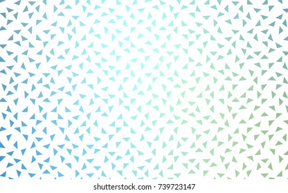Light Blue, Green vector geometric simple minimalistic background, which consist of triangles on white background. Triangular pattern with gradient for your business design. 
