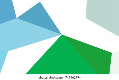 Light Blue, Green vector geometric simple minimalistic background, which consist of triangles on white background. Triangular pattern with gradient for your business design. 