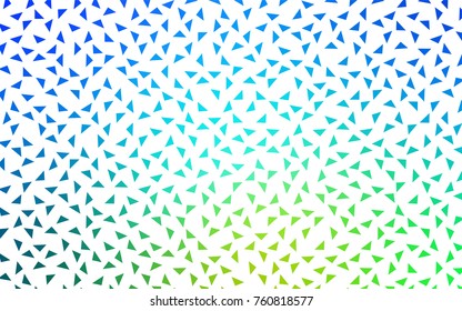 Light Blue, Green vector geometric simple minimalistic background, which consist of triangles on white background. Triangular pattern with gradient for your business design. 