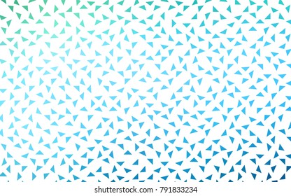 Light Blue, Green vector geometric simple minimalistic background, which consist of triangles on white background. Triangular pattern with gradient for your business design. 