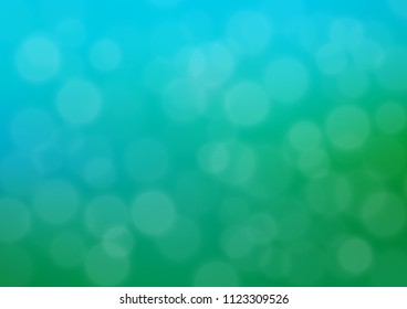 Light Blue, Green vector glossy bokeh pattern. Glitter abstract illustration with an elegant design. The background for your creative designs.