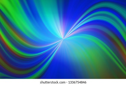 Light Blue, Green vector glossy abstract layout. Glitter abstract illustration with gradient design. Background for designs.