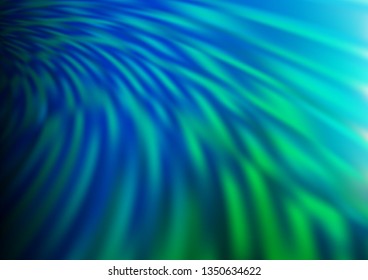 Light Blue, Green vector glossy abstract template. Colorful illustration in blurry style with gradient. Brand new design for your business.