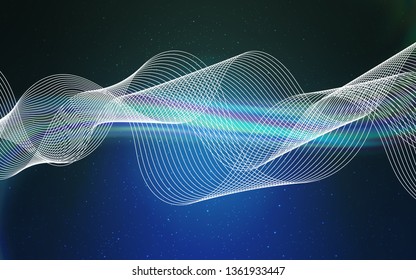Light Blue, Green vector glossy abstract background. Shining colored illustration in smart style. The best blurred design for your business.