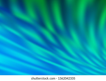 Light Blue, Green vector glossy abstract template. Creative illustration in halftone style with gradient. A completely new template for your design.