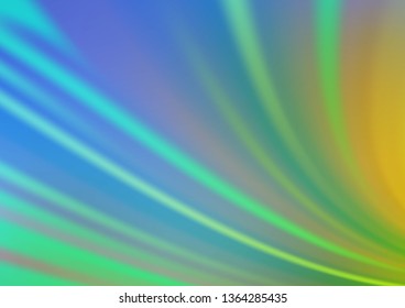 Light Blue, Green vector glossy abstract template. An elegant bright illustration with gradient. A completely new design for your business.