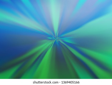 Light Blue, Green vector glossy abstract background. Creative illustration in halftone style with gradient. Brand new style for your business design.