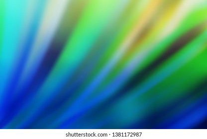 Light Blue, Green vector glossy abstract background. Abstract colorful illustration with gradient. Completely new design for your business.