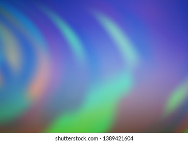 Light Blue, Green vector glossy abstract template. Creative illustration in halftone style with gradient. The blurred design can be used for your web site.