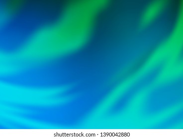 Light Blue, Green vector glossy bokeh pattern. Colorful abstract illustration with gradient. A completely new template for your design.