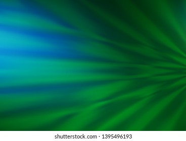 Light Blue, Green vector glossy bokeh pattern. Glitter abstract illustration with an elegant design. A new texture for your design.