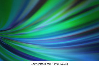 Light Blue, Green vector glossy abstract backdrop. Glitter abstract illustration with gradient design. The best blurred design for your business.