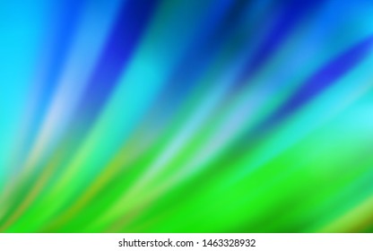Light Blue, Green vector glossy abstract background. A completely new colored illustration in blur style. Background for designs.