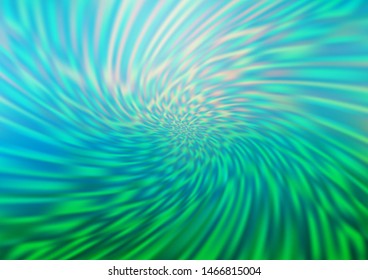 Light Blue, Green vector glossy bokeh pattern. Creative illustration in halftone style with gradient. The background for your creative designs.