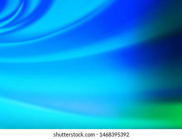 Light Blue, Green vector glossy abstract template. Glitter abstract illustration with an elegant design. The template can be used for your brand book.