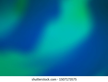 Light Blue, Green vector glossy abstract template. Colorful illustration in blurry style with gradient. Brand new style for your business design.