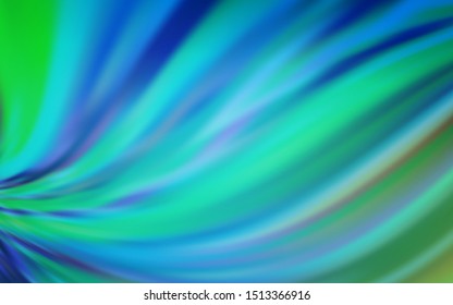 Light Blue, Green vector glossy abstract backdrop. New colored illustration in blur style with gradient. Background for designs.