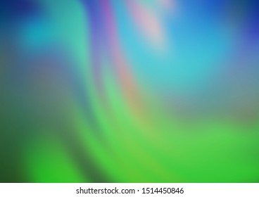 Light Blue, Green vector glossy abstract background. Colorful illustration in blurry style with gradient. A completely new design for your business.