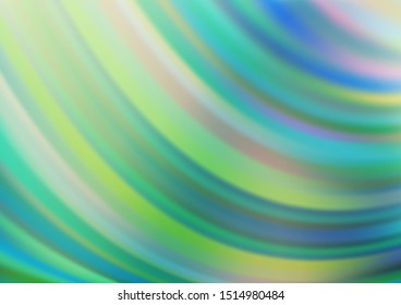 Light Blue, Green vector glossy bokeh pattern. Creative illustration in halftone style with gradient. Brand new style for your business design.