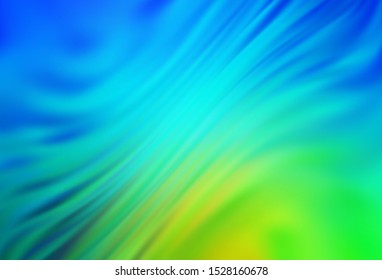 Light Blue, Green vector glossy abstract layout. An elegant bright illustration with gradient. Background for designs.