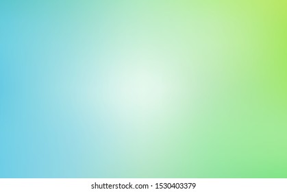 Light blue and light green vector glossy abstract vector background. Glitter abstract illustration with gradient mesh design. Blurry winter design for your business. spring background