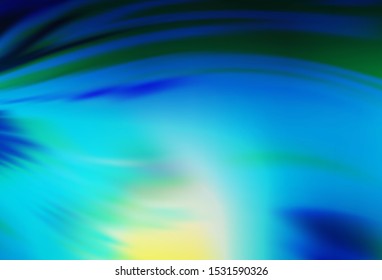 Light Blue, Green vector glossy abstract layout. A completely new colored illustration in blur style. The best blurred design for your business.