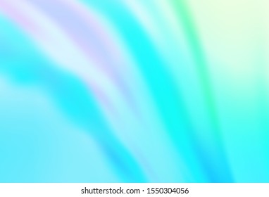 Light Blue, Green vector glossy abstract backdrop. New colored illustration in blur style with gradient. The best blurred design for your business.