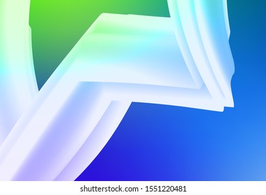 Light Blue, Green vector glossy abstract layout. Shining colorful illustration in smart style. New style for your business design.