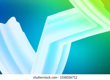 Light Blue, Green vector glossy abstract background. Colorful abstract illustration with gradient. New style for your business design.