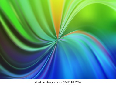 Light Blue, Green vector glossy abstract backdrop. Shining colored illustration in smart style. Blurred design for your web site.