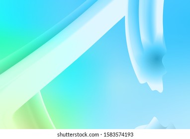 Light Blue, Green vector glossy abstract layout. New colored illustration in blur style with gradient. New style for your business design.