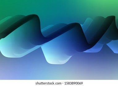 Light Blue, Green vector glossy abstract layout. Shining colored illustration in smart style. Smart design for your work.