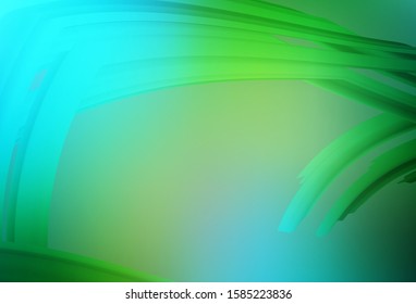 Light Blue, Green vector glossy abstract backdrop. An elegant bright illustration with gradient. The best blurred design for your business.