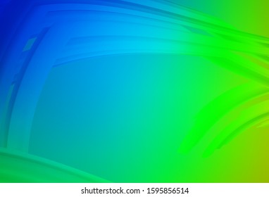 Light Blue, Green vector glossy abstract backdrop. A completely new colored illustration in blur style. New design for your business.