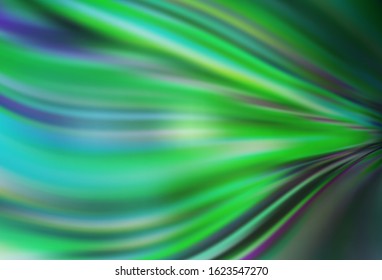 Light Blue, Green vector glossy abstract backdrop. An elegant bright illustration with gradient. The best blurred design for your business.