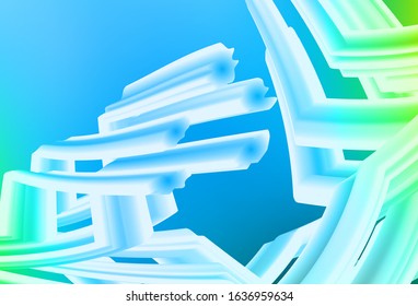 Light Blue, Green vector glossy abstract backdrop. Colorful illustration in abstract style with gradient. Background for designs.
