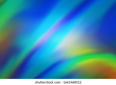 Light Blue, Green vector glossy abstract backdrop. Creative illustration in halftone style with gradient. New design for your business.
