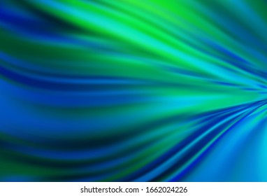 Light Blue, Green vector glossy abstract background. Colorful abstract illustration with gradient. Completely new design for your business.