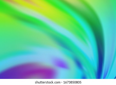 Light Blue, Green vector glossy abstract background. A completely new colored illustration in blur style. New way of your design.