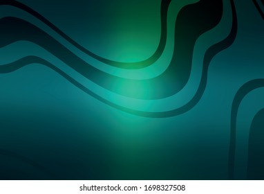 Light Blue, Green vector glossy abstract background. Glitter abstract illustration with gradient design. Completely new design for your business.