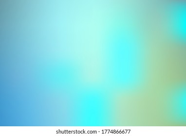 Diseño abstracto brillante vectorial de color azul claro, verde. Ilustración colorida en estilo abstracto con gradiente. Diseño borroso para su sitio web.
