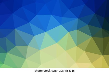 Light Blue, Green vector gradient triangles texture. A completely new color illustration in a polygonal style. A completely new design for your leaflet.