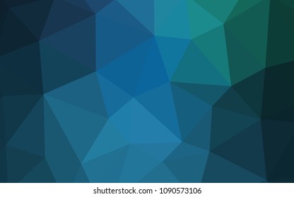 Light Blue, Green vector gradient triangles pattern. Modern abstract illustration with triangles. Brand new design for your business.