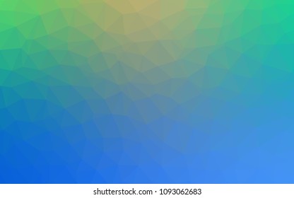 Light Blue, Green vector gradient triangles template. A completely new color illustration in a polygonal style. A completely new design for your leaflet.