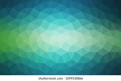 Light Blue, Green vector gradient triangles pattern. Colorful illustration in polygonal style with gradient. Brand new style for your business design.