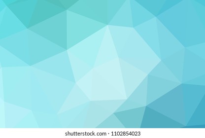 Light Blue, Green vector gradient triangles template. Creative illustration in halftone style with triangles. A completely new design for your leaflet.