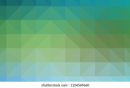 Light Blue, Green vector gradient triangles pattern. Shining polygonal illustration, which consist of triangles. Template for cell phone's backgrounds.
