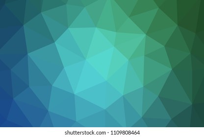 Light Blue, Green vector gradient triangles pattern. Elegant bright polygonal illustration with gradient. Textured pattern for your backgrounds.
